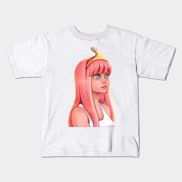 Princess Bubblegum Kids T-Shirt by MarcyRangel